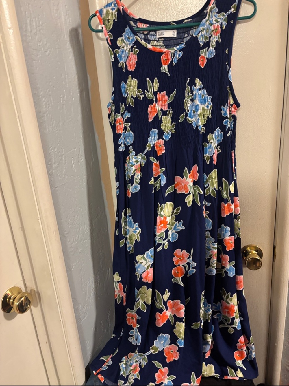Croft  & barrow Navy Floral Sleeveless Tank Dress
